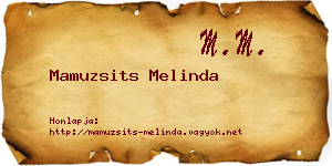 Mamuzsits Melinda névjegykártya
