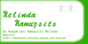 melinda mamuzsits business card